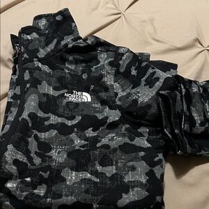 The North Face Black and Gray camo